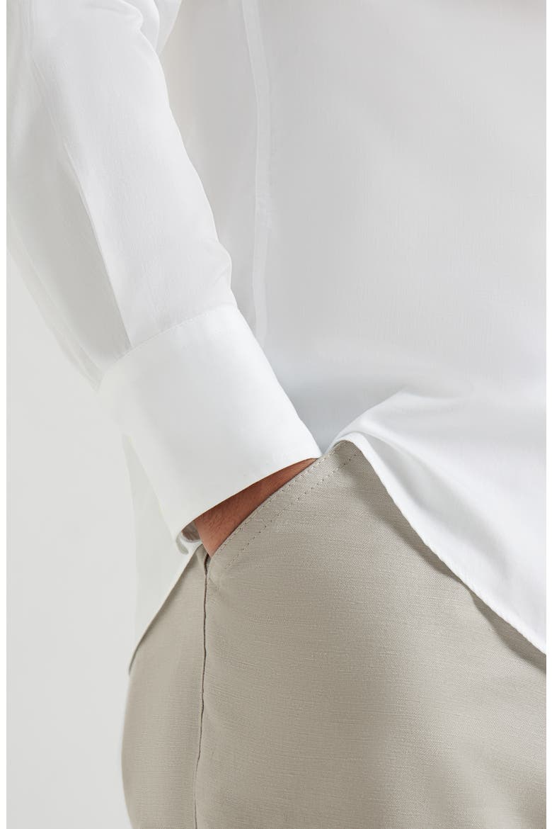 Button-down collar shirt, Alternate, color, White