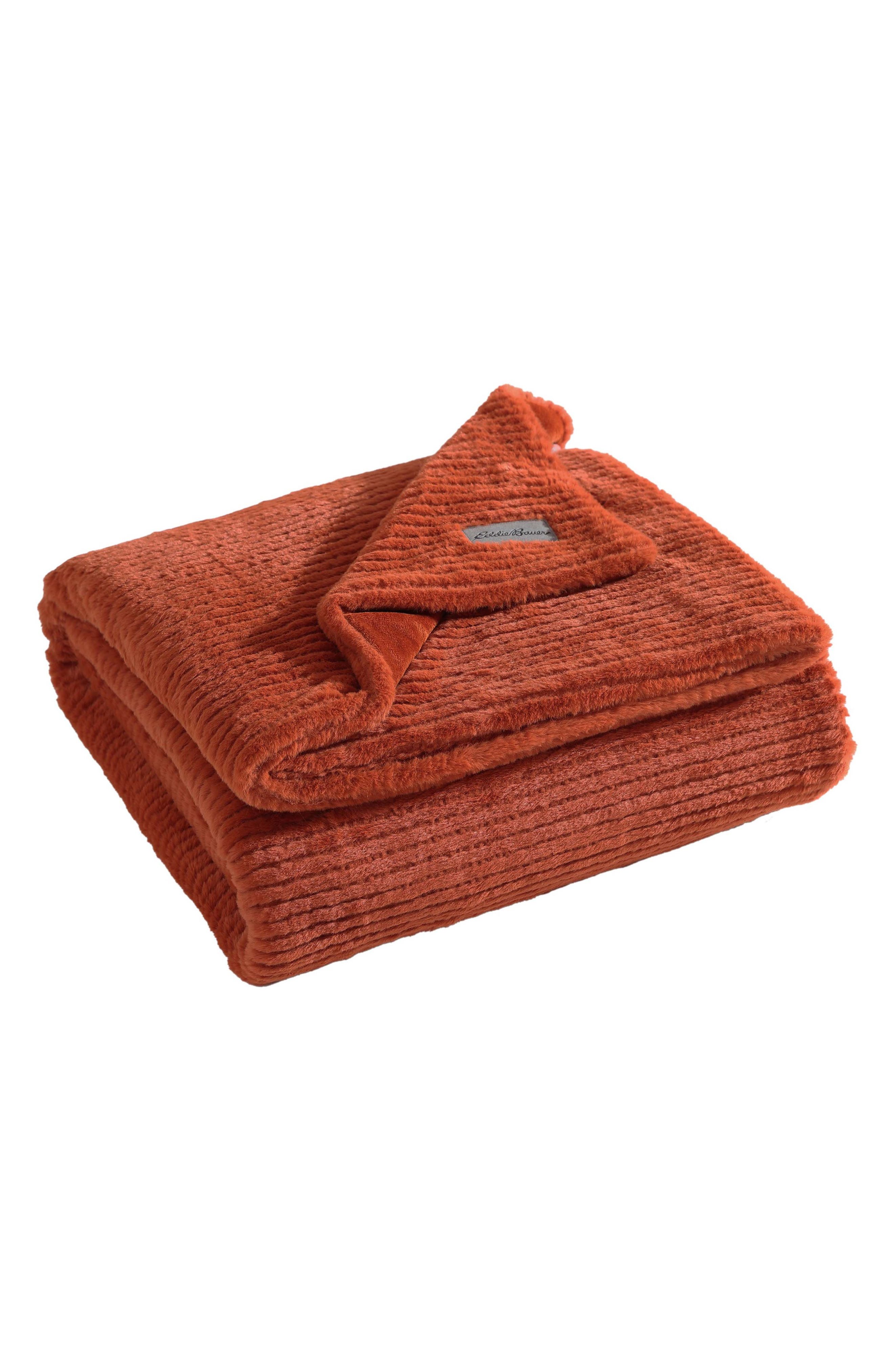 Eddie Bauer Rib Knit Throw Blanket