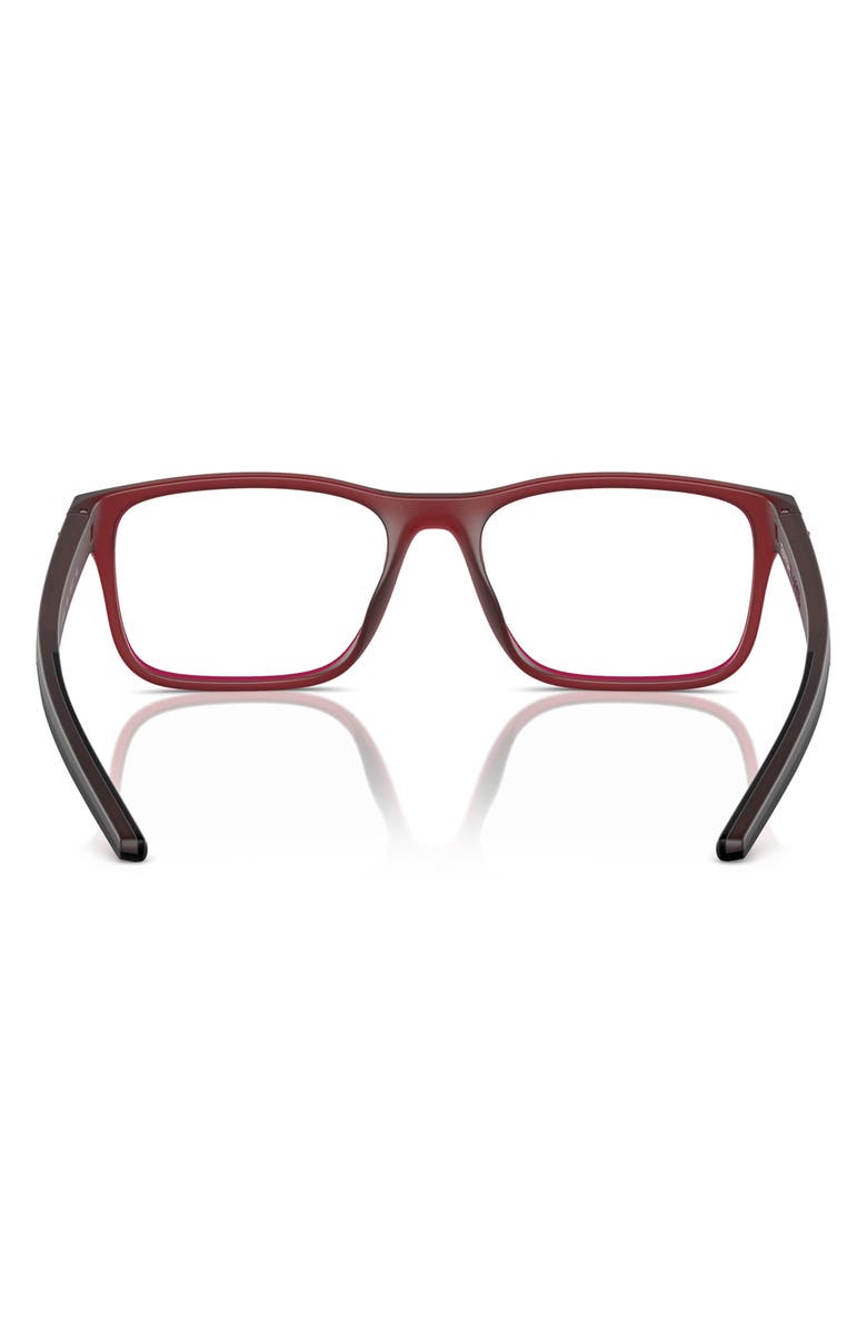 Scuderia Ferrari 54mm Rectangular Optical Glasses, Alternate, color, Opal Matte Red / Demo Lens