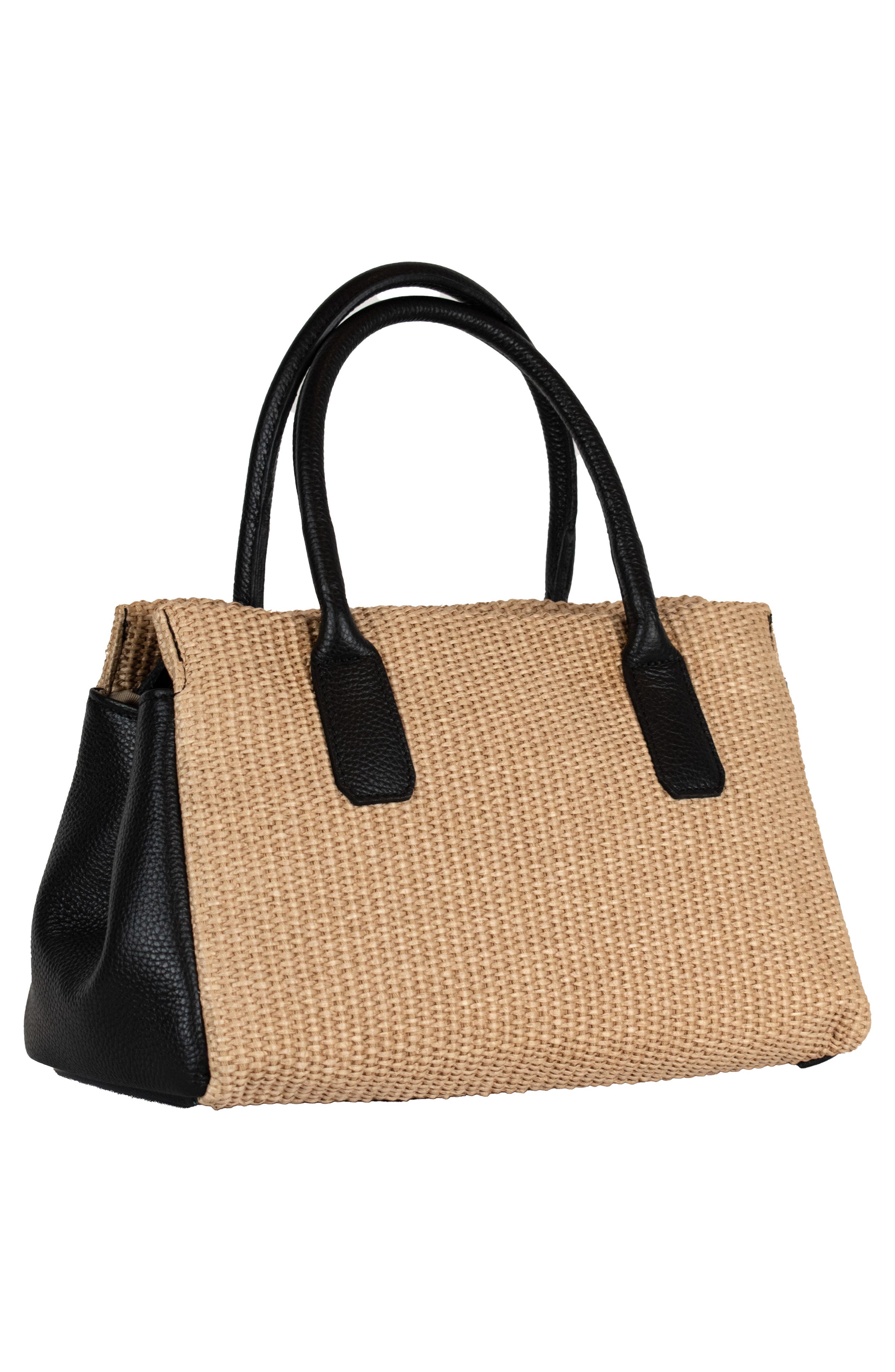 Persaman New York Lyra Raffia Tote Bag, Alternate, color, Black