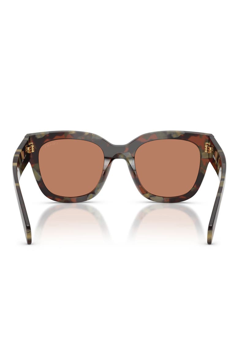 52mm Square Sunglasses, Alternate, color, WOODS TORTOISE / BROWN