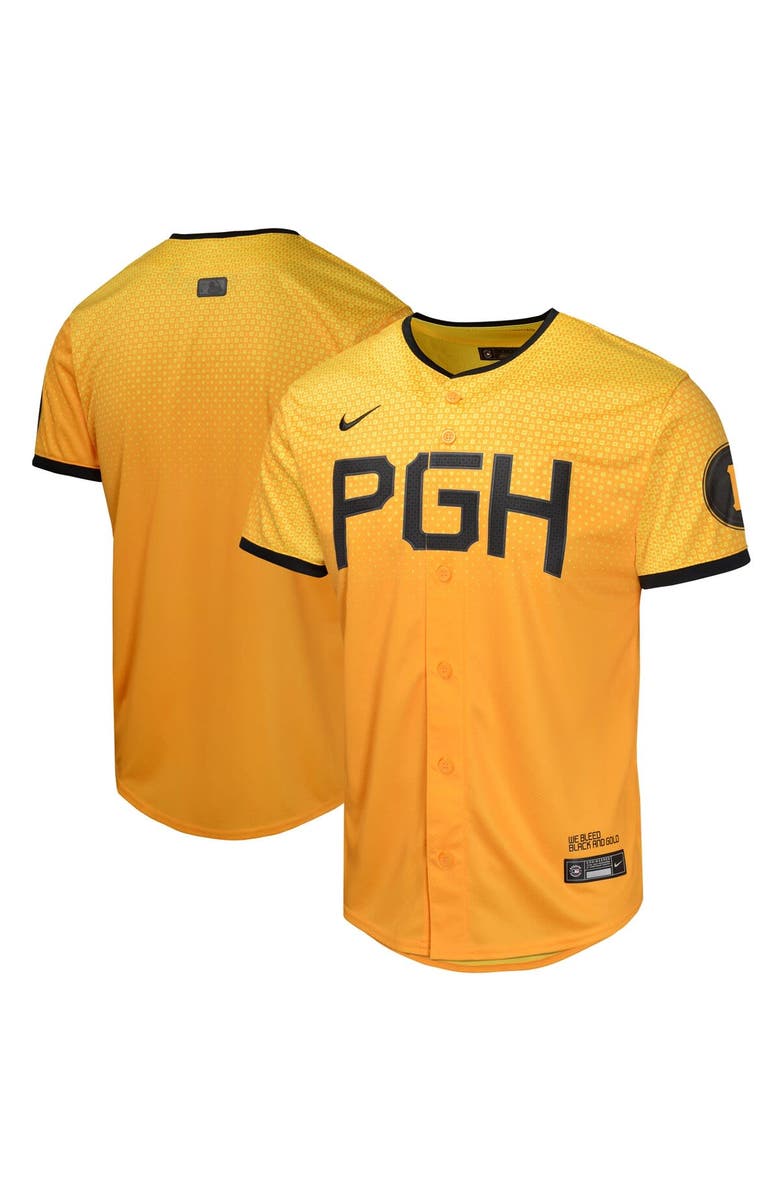 Nike Youth Nike Gold Pittsburgh Pirates City Connect Limited Jersey, Main, color, Gold