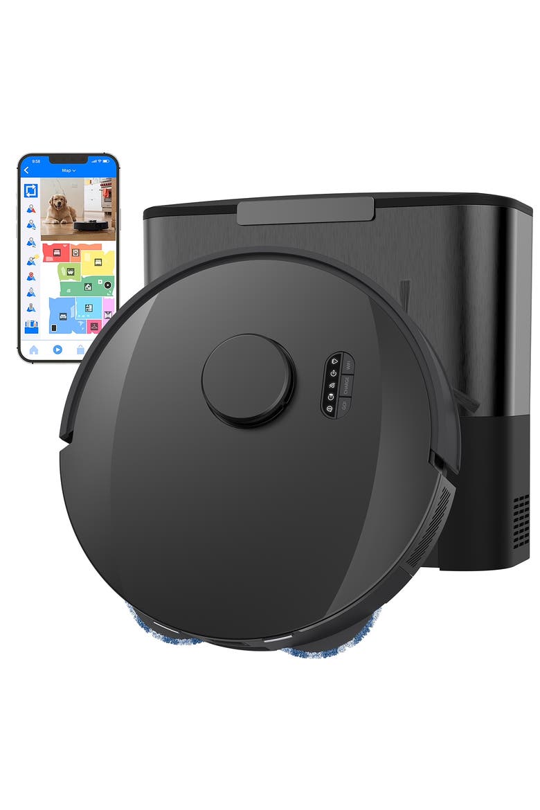 UltraVision Pet Combo Auto-Empty, Object Aware Robot Vacuum with Spin Mops, Main, color, Gunmetal