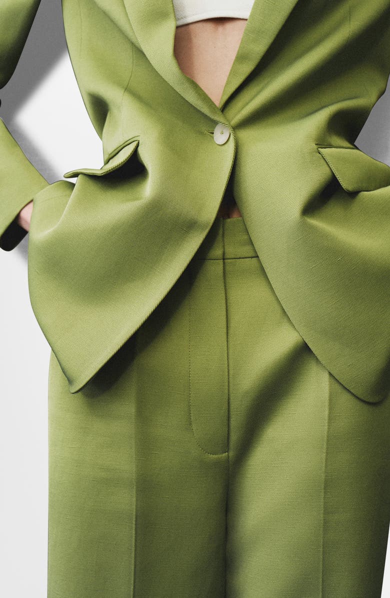 MANGO Straight Leg Suit Pants, Alternate, color, Lime Green