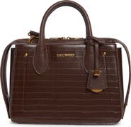 Steve Madden Foster Croc Embossed Satchel Bag