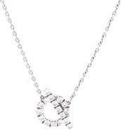 Pre-Owned Hermes Finesse Pendant Necklace 18K White Gold and Diamonds