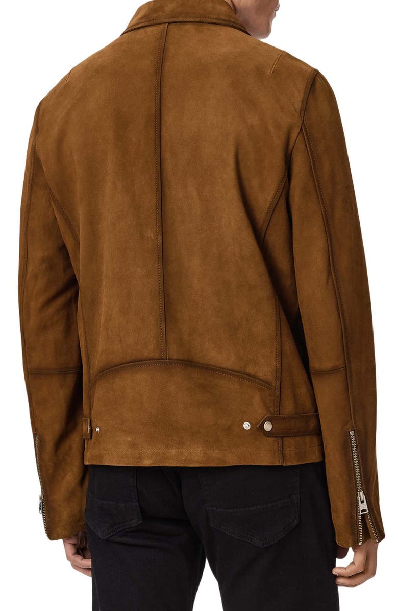 AllSaints Ashwood Suede Jacket, Alternate, color, Tan Brown