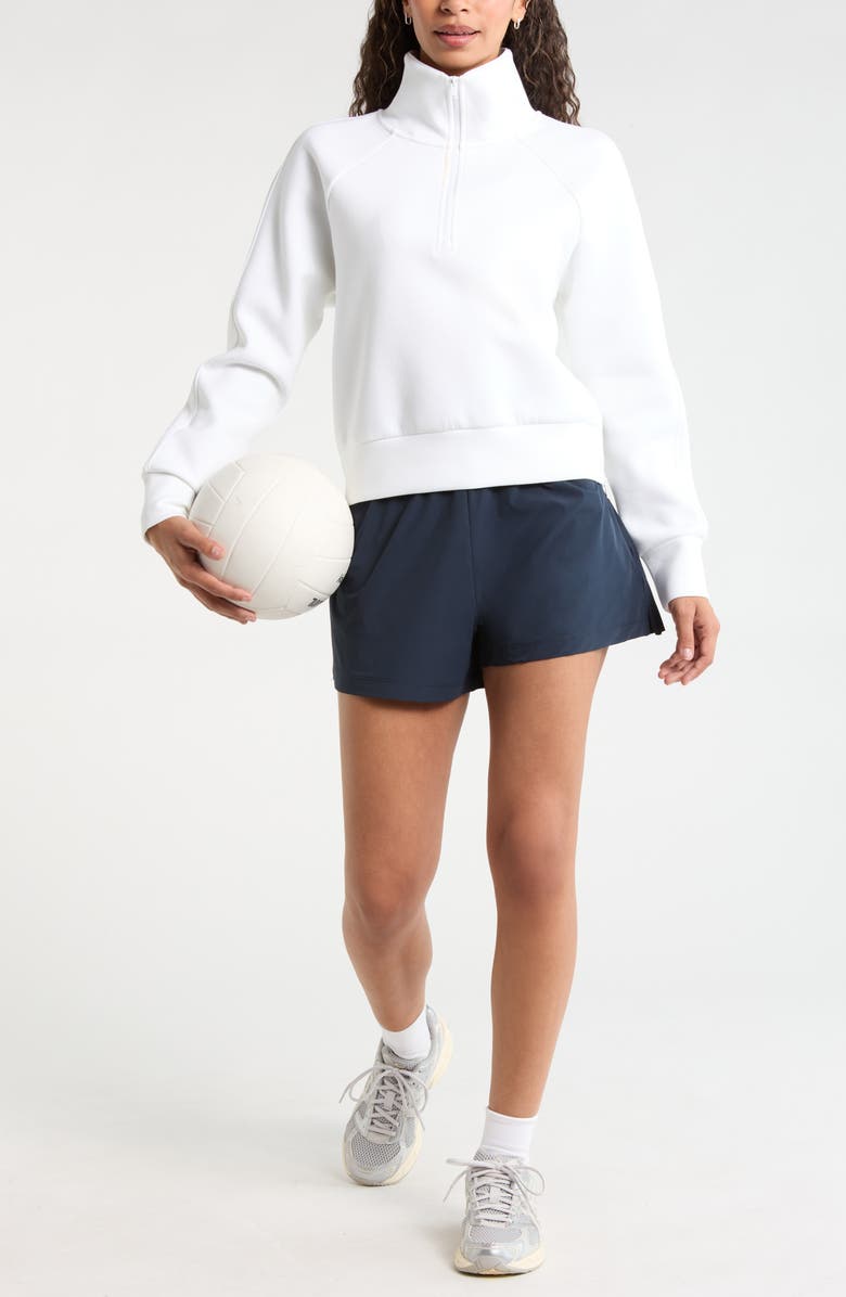 Zella Sporty Half Zip Sweatshirt, Alternate, color, White