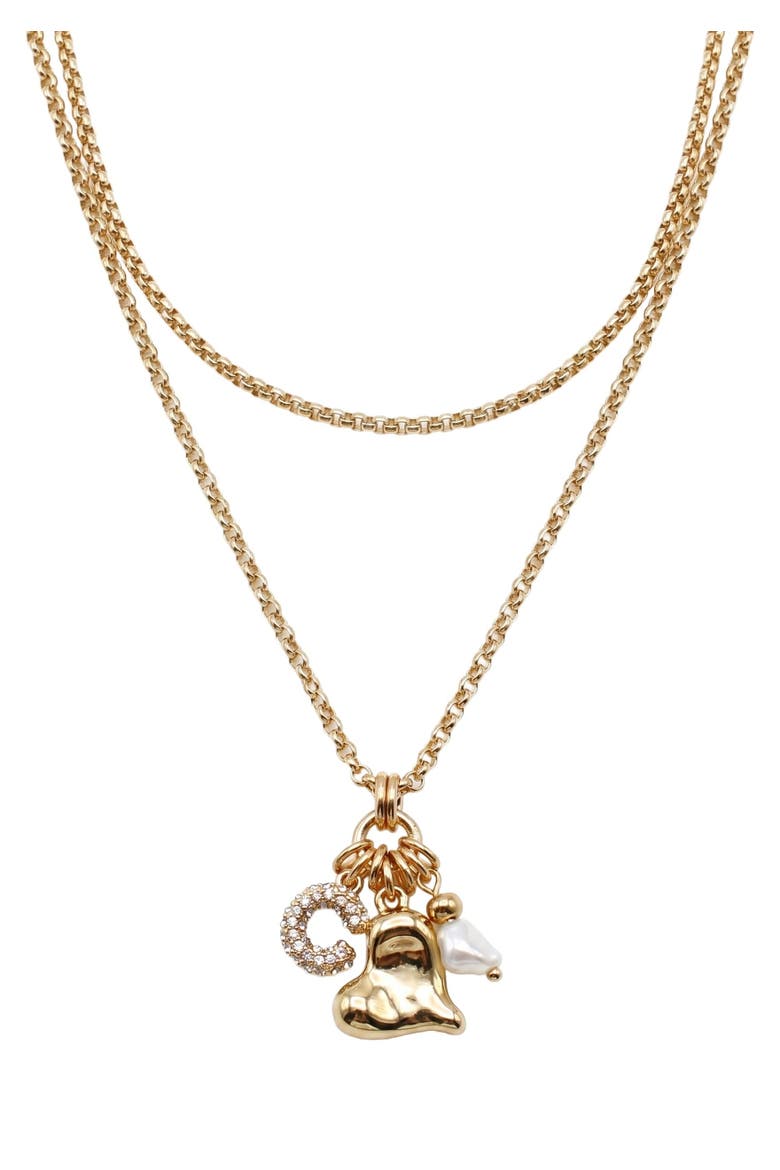 Archana Double Layer Charm Chain, Main, color, Gold