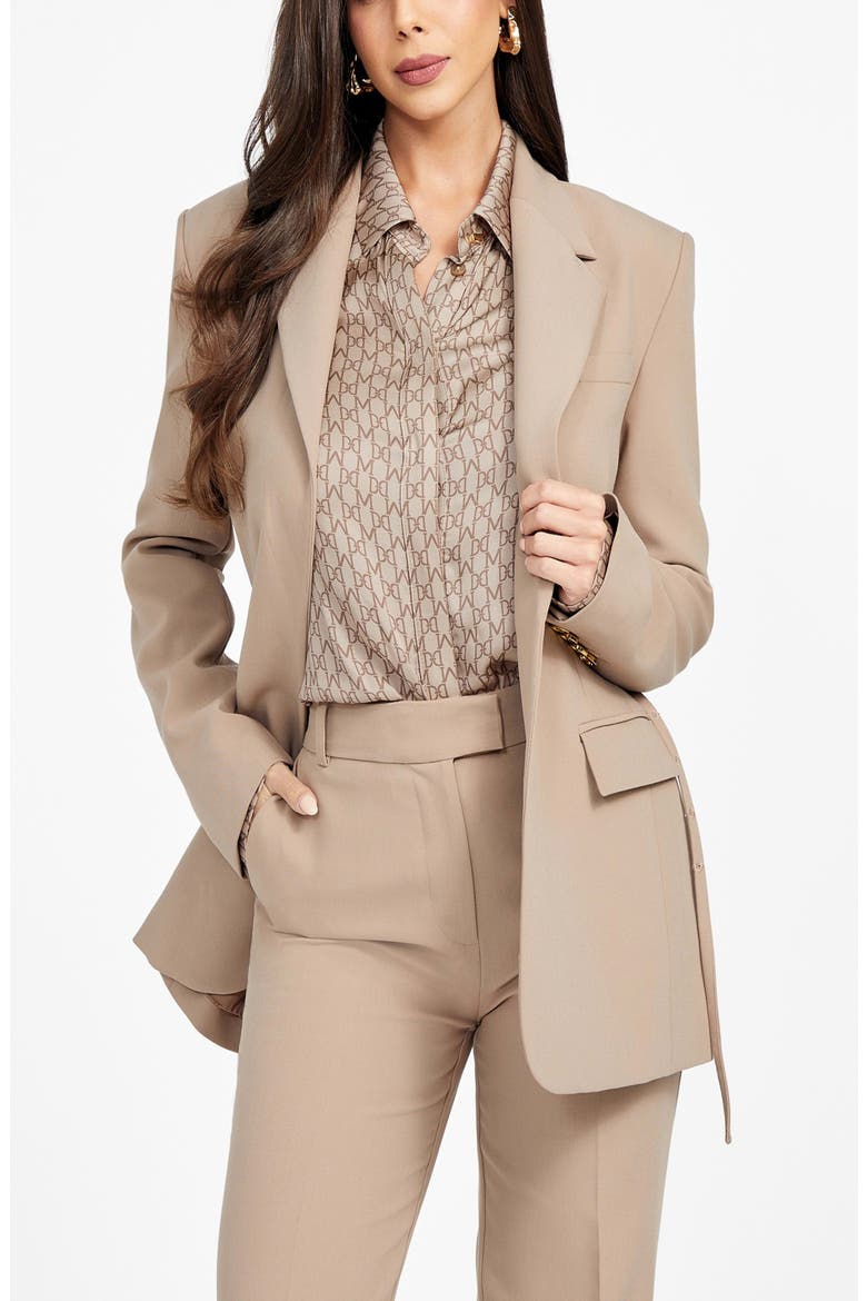 Dalia Belted Blazer, Alternate, color, BEIGE