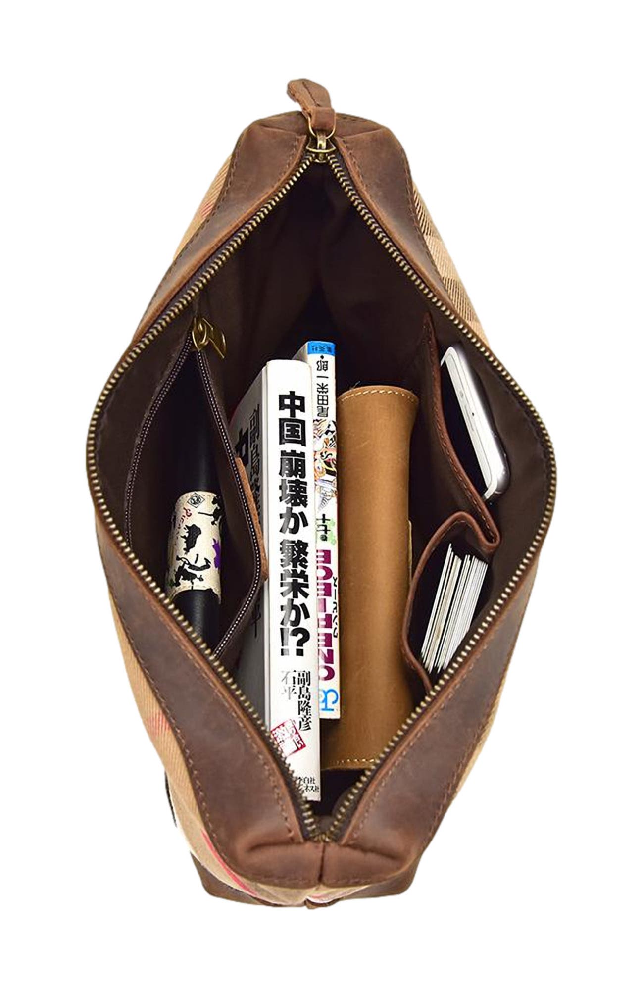 STEEL HORSE LEATHER The Taavi Tote | Handcrafted Leather Tote Bag, Alternate, color, Brown