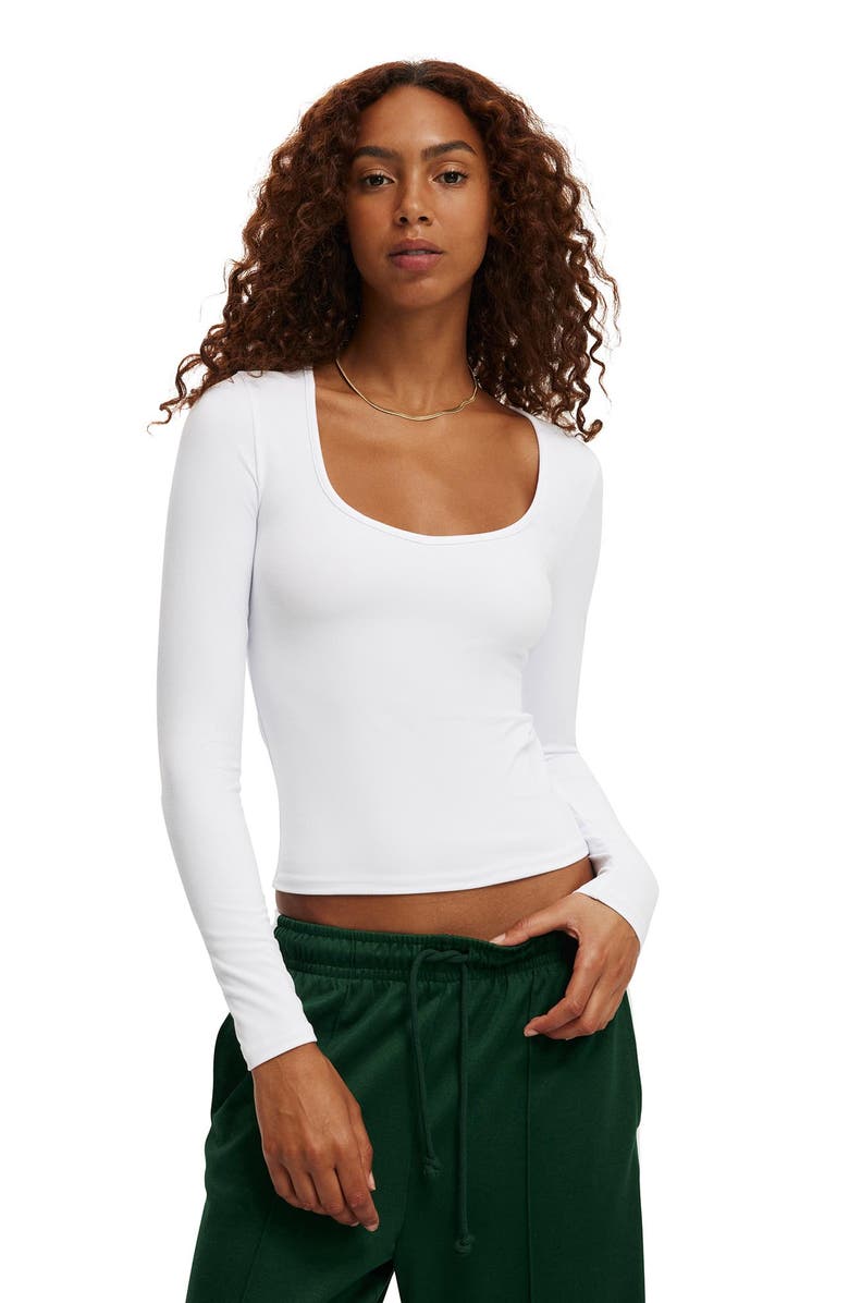 Cotton On Women's Hold Me Long Sleeve, Main, color, White