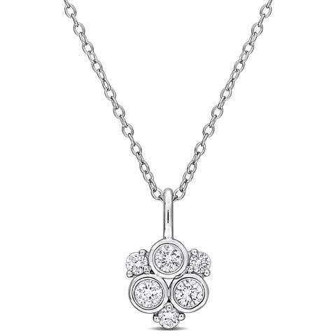 Lab-Grown Diamond Triangle Cluster Necklace