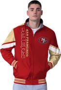 G-III Extreme Men's G-III Extreme Scarlet/Heather Gray San Francisco 49ers Strong Arm Reversible Full-Zip Jacket