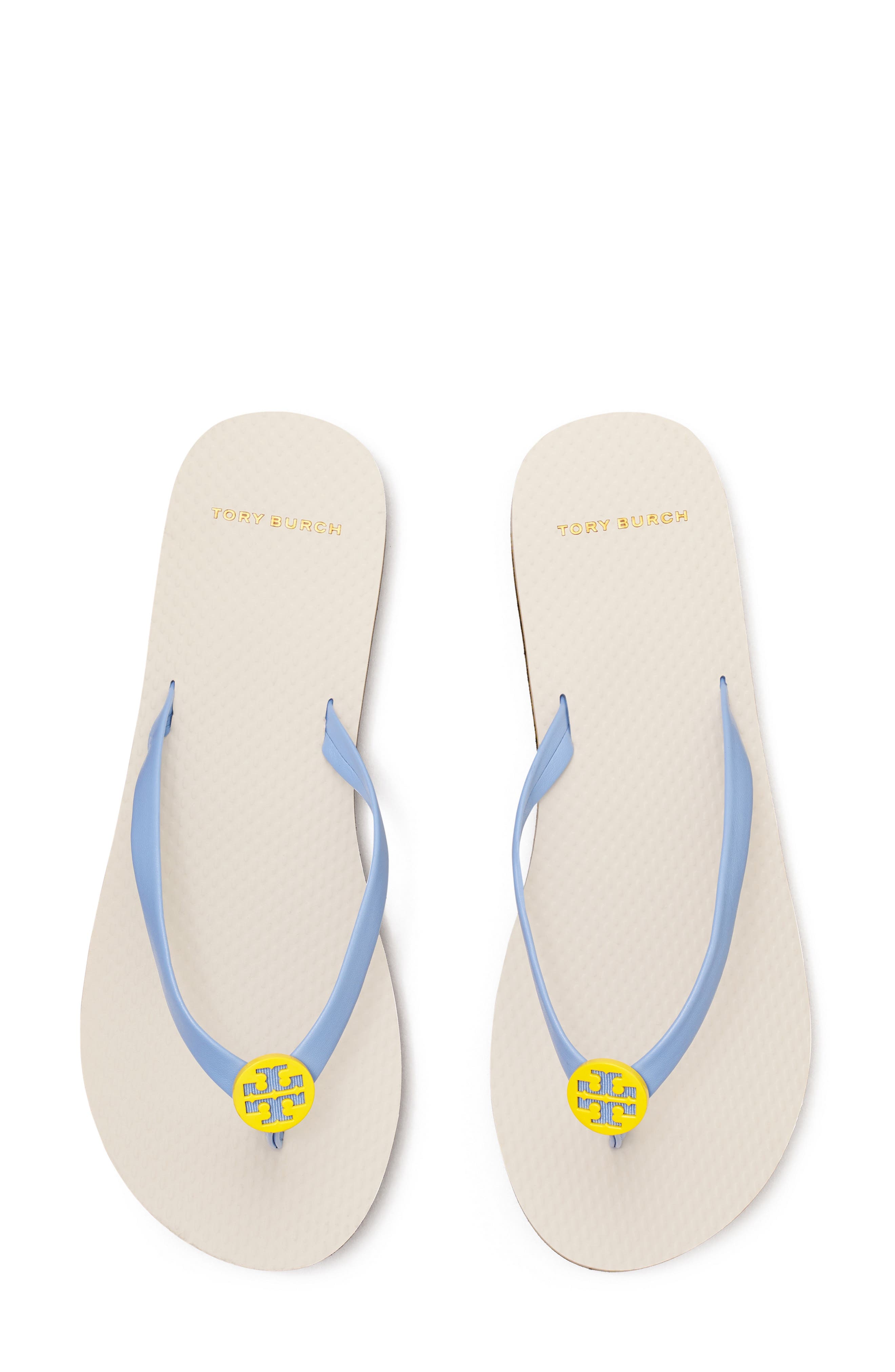 Minnie Flip Flop, Alternate, color, BLUE/ NEW IVORY/ PINK