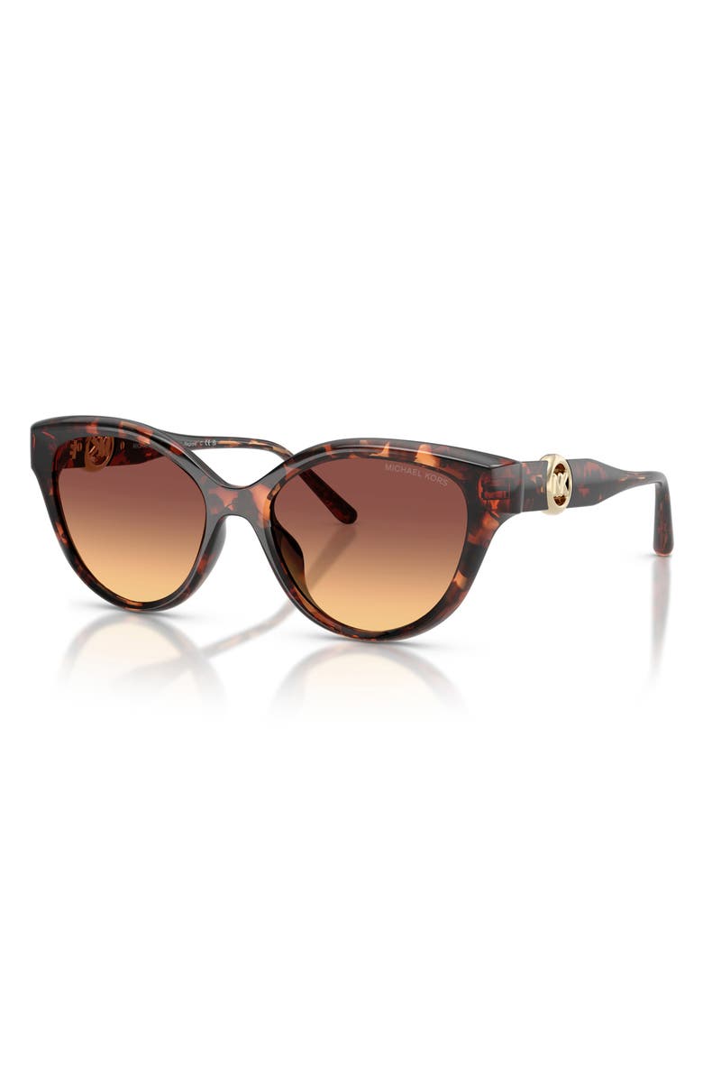 Michael Kors Nagoya 53mm Gradient Cat Eye Sunglasses, Alternate, color, Luggage Tortoise / Brown