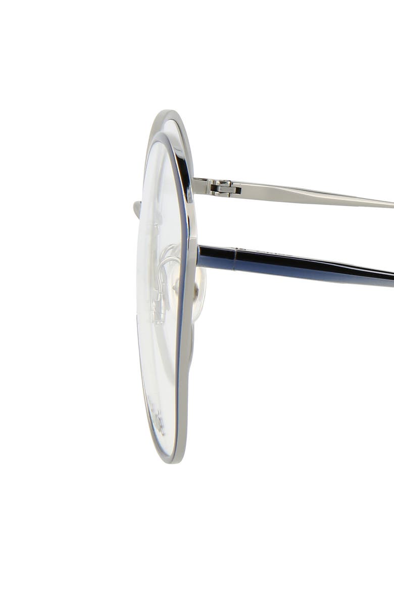 Chloé Core 56mm Round Optical Glasses, Alternate, color, Blue Blue Transparent