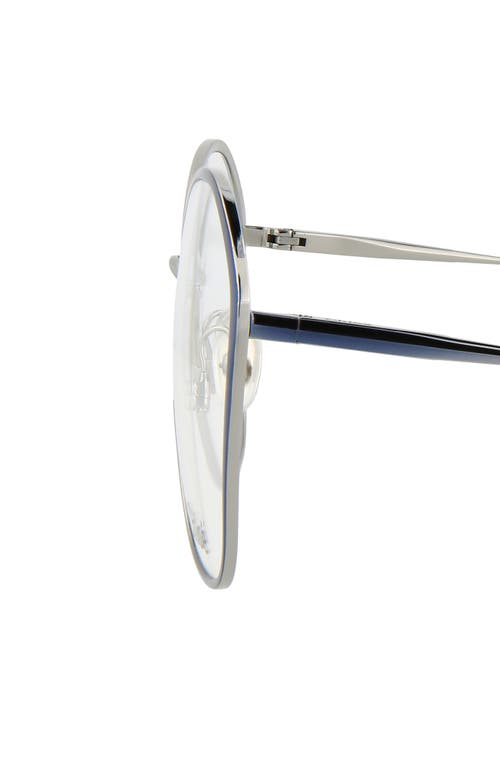 Chloé Round-frame Metal Optical Frames In Blue Blue Transparent