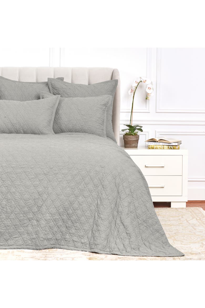 Emory 100% Cotton King Pillow Sham 20" x 36", Alternate, color, Grey