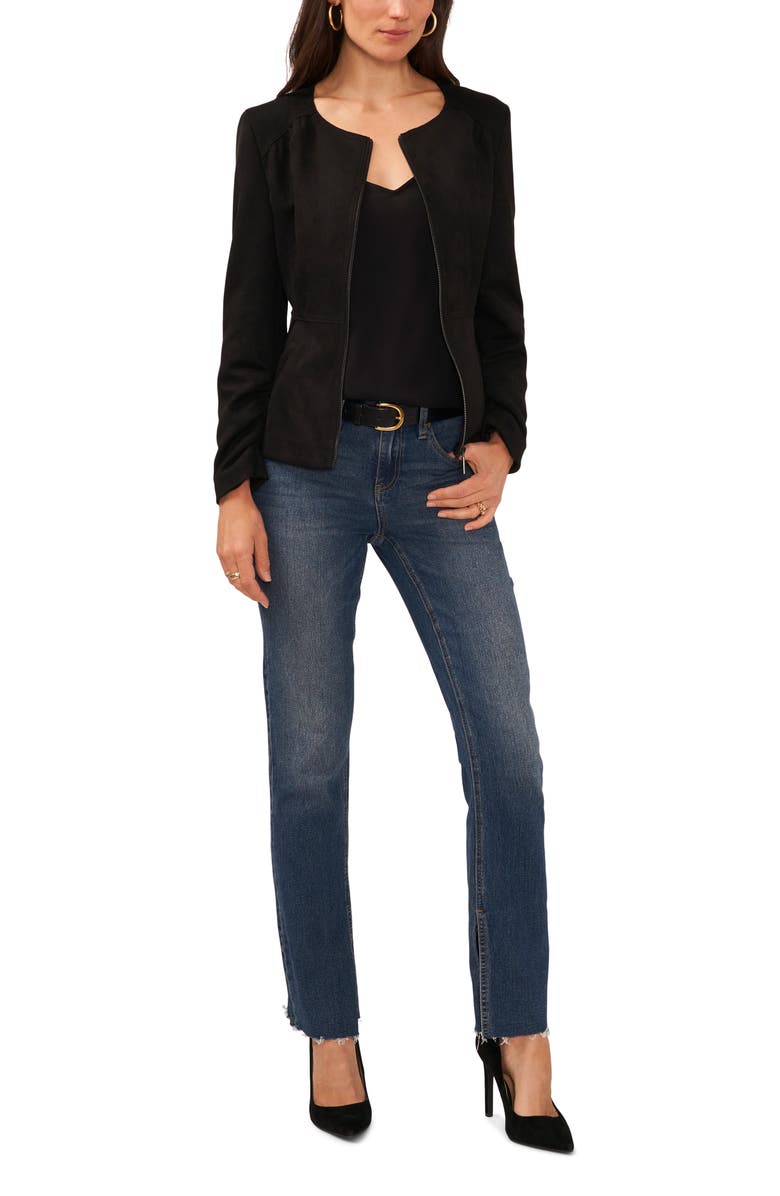 Vince Camuto Faux Suede Jacket, Alternate, color, 