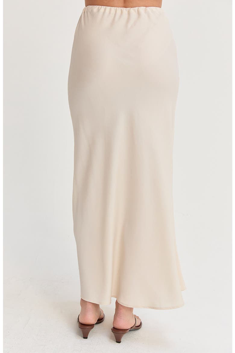 Bias Lyocell Maxi Skirt, Alternate, color, Cream