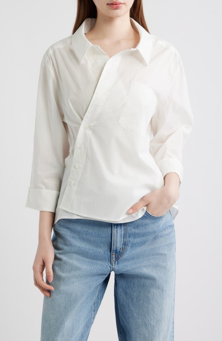CISSA Asymmetric Wrap Top, Main, color, White