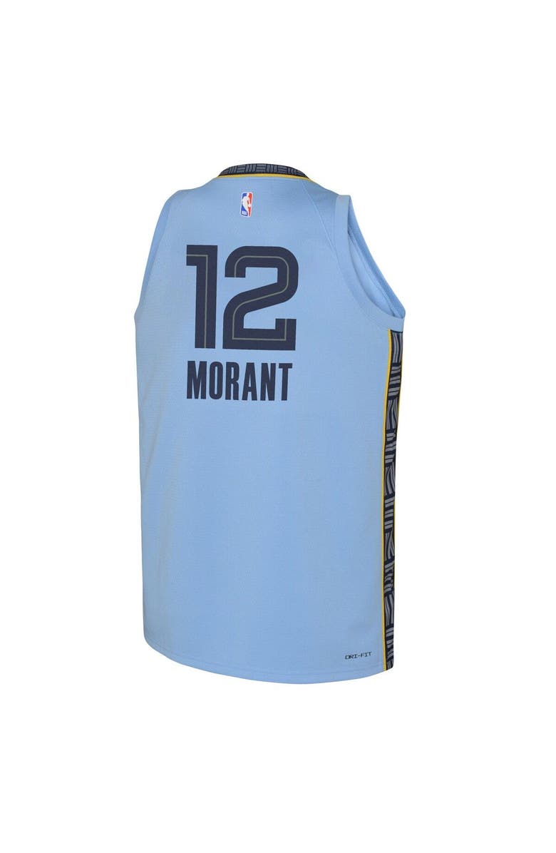 Jordan Brand Youth Jordan Brand Ja Morant Light Blue Memphis Grizzlies Swingman Jersey - Statement Edition, Alternate, color, Blue