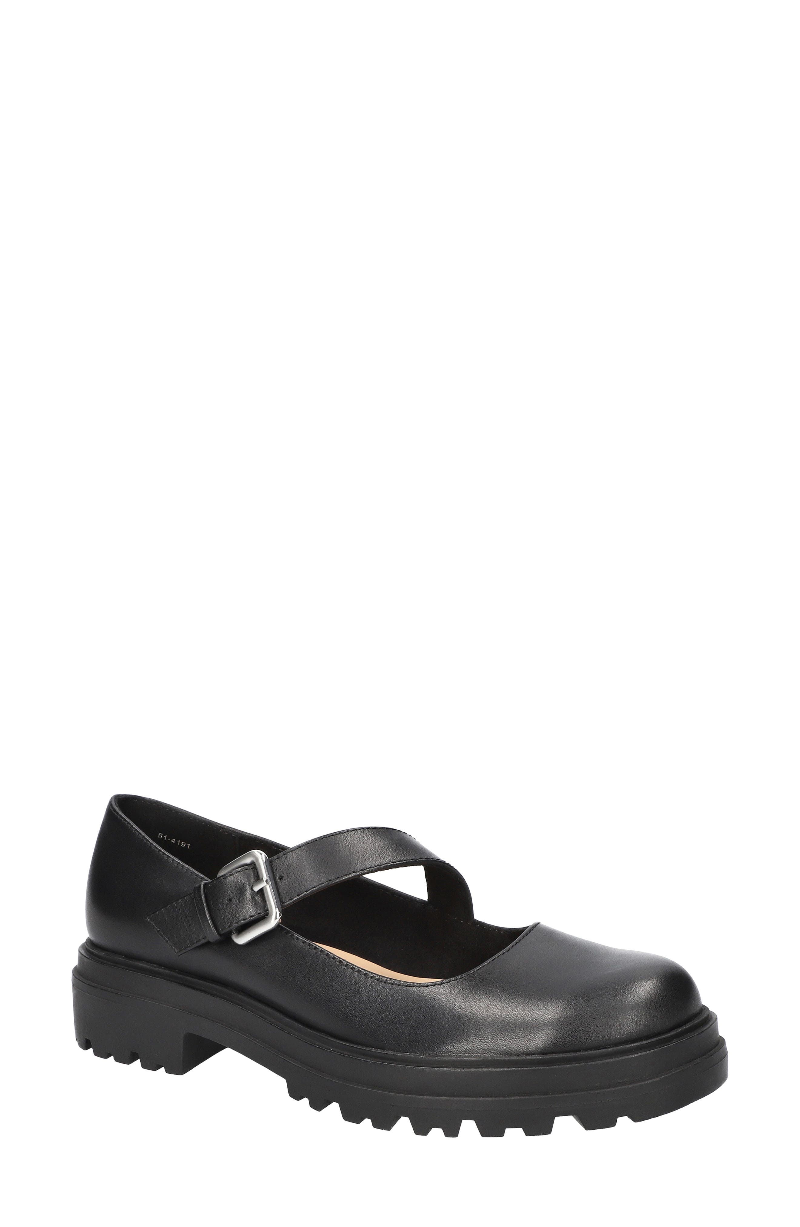 Bella Vita Britt Mary Jane Loafer, Main, color, Black Leather