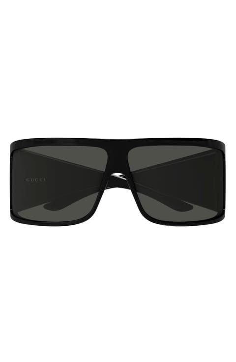 74mm Gradient Oversize Shield Sunglasses