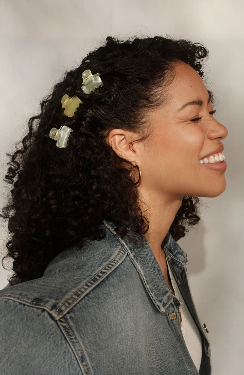 Kitsch 8-Pack Mini Jelly Cloud Claw Clips, Alternate, color, Pearlized Cream Butter Yellow