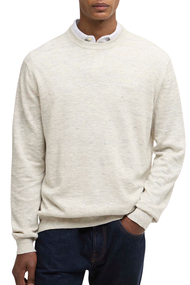 Flaxby Linen Blend Crewneck Sweater, Main, color, NEUTRAL