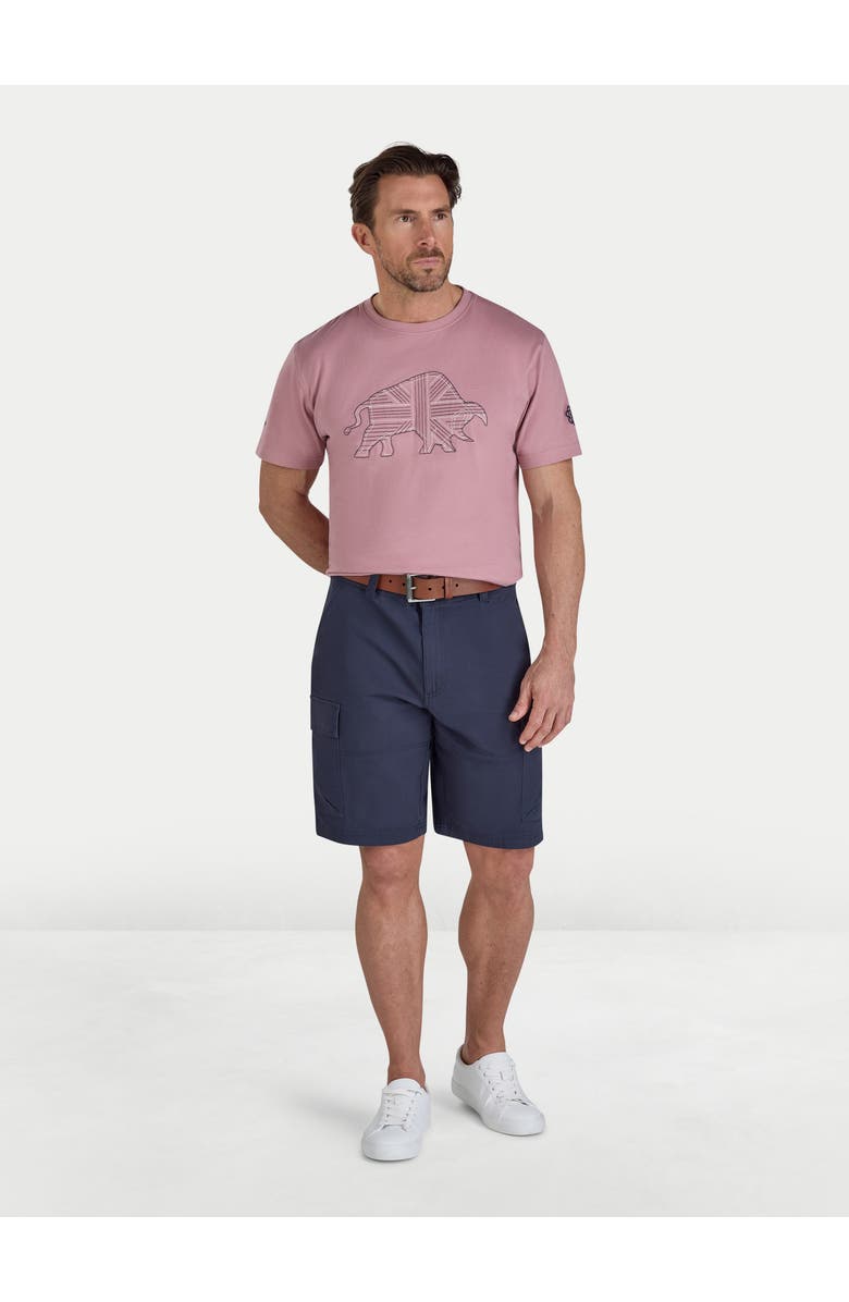 Raging Bull Stitched Bull Crew Neck T-Shirt, Alternate, color, Rose