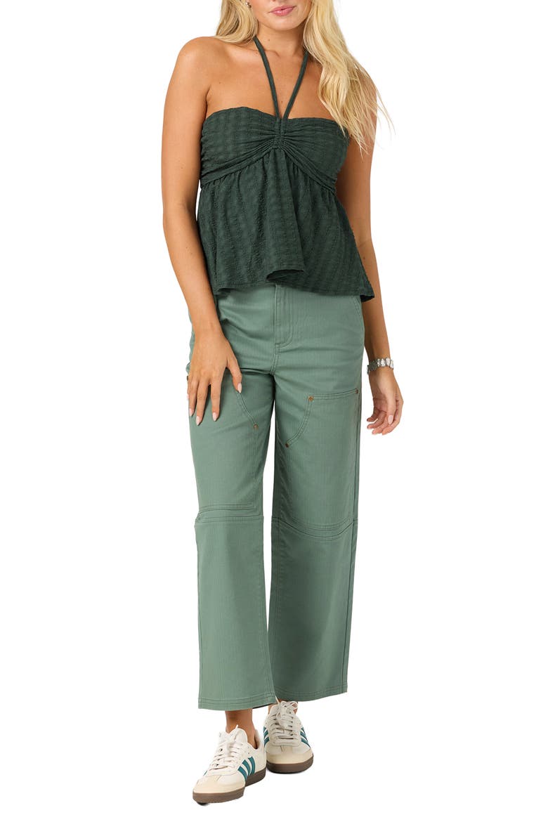 Junie Halter Tank, Alternate, color, HUNTER GREEN