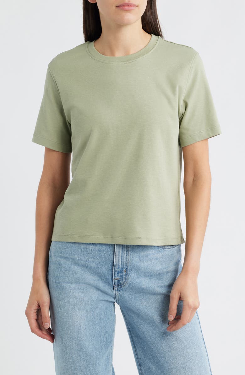 Mavi Jeans Crewneck Cotton T-Shirt, Main, color, Seagrass