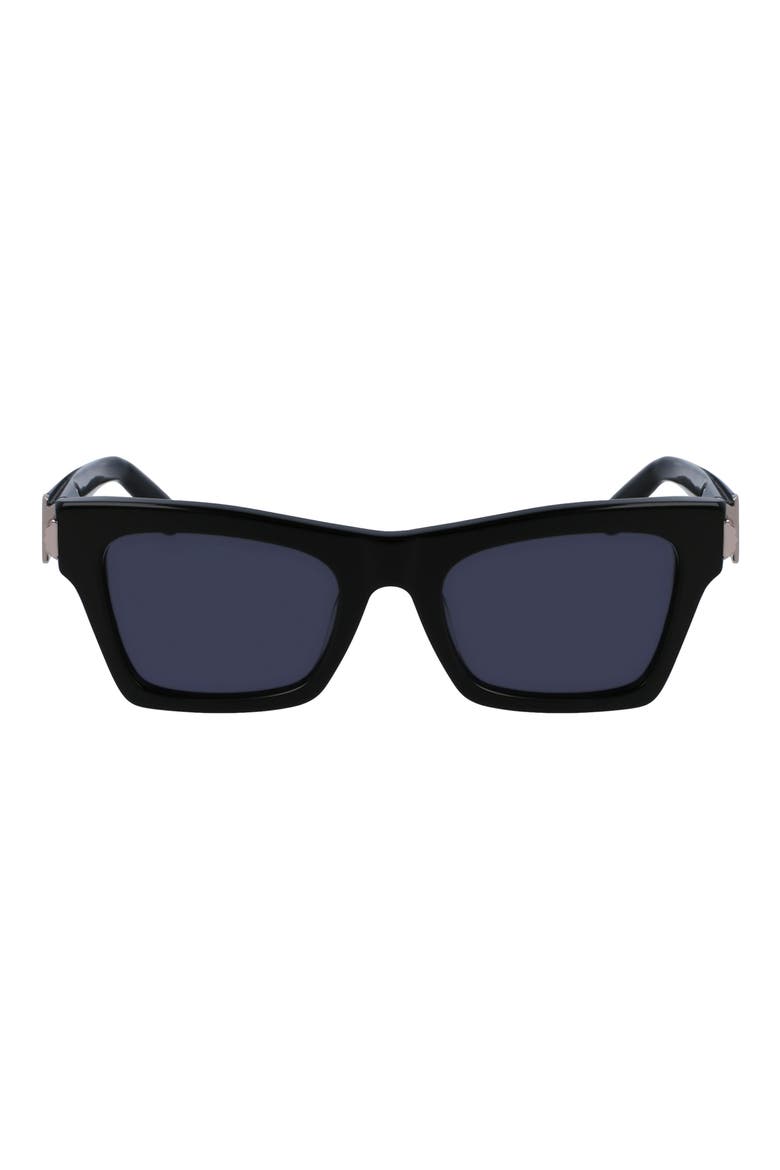 Prisma 52mm Rectangular Sunglasses, Main, color, BLACK