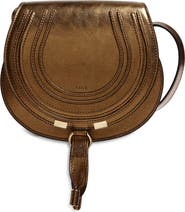 Chloé Small Marcie Metallic Leather Crossbody Bag