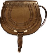 Chloé Small Marcie Metallic Leather Crossbody Bag
