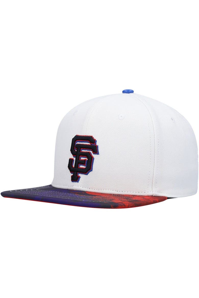Men's Pro Standard White San Francisco Giants Dip-Dye Snapback Hat, Main, color, White