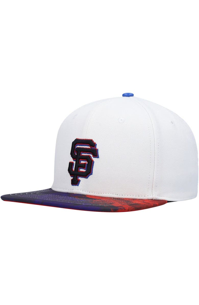 PRO STANDARD Men's Pro Standard White San Francisco Giants Dip-Dye Snapback Hat, Main, color,