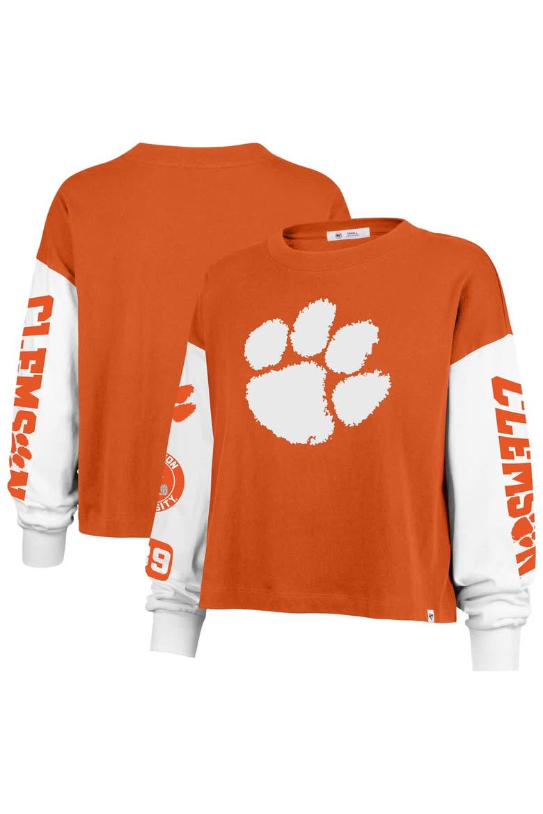 Women's '47 Orange Clemson Tigers Sydney Long Sleeve T-Shirt, Main, color, Orange