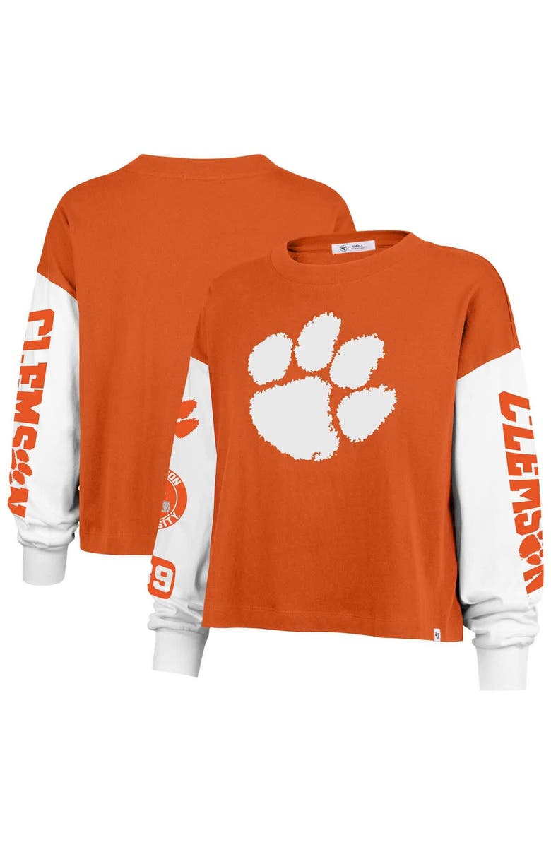 '47 Women's '47 Orange Clemson Tigers Sydney Long Sleeve T-Shirt, Main, color, Orange