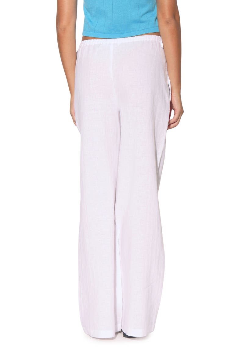 Susan Linen & Cotton Pull-On Pants, Alternate, color, WHITE