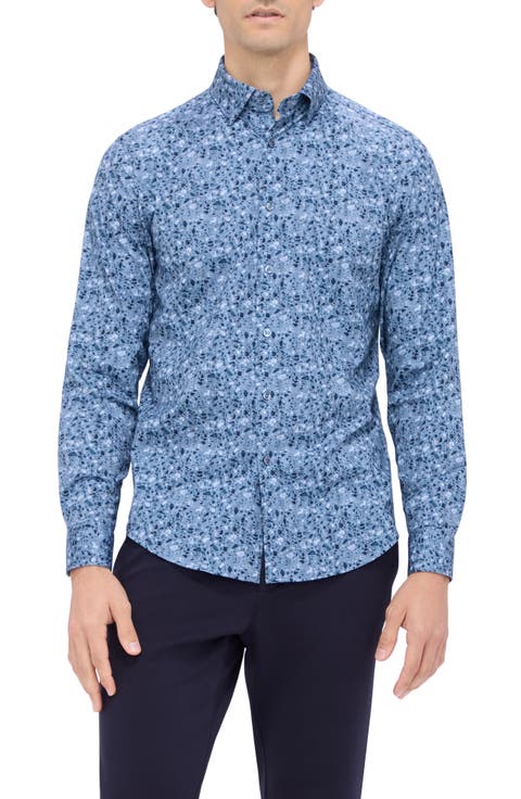 Jax OoohCotton® Mosaic Print Button-Up Shirt