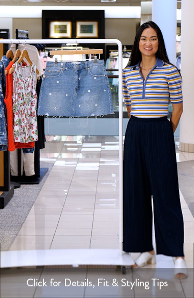 Malibu Distressed Cutoff Denim Miniskirt, sales video thumbnail