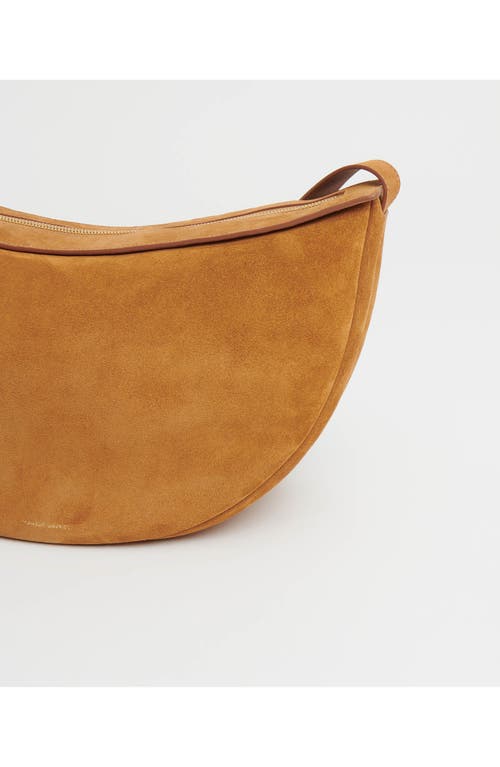 Mansur Gavriel Large Moon Suede Sling Bag In Caramel