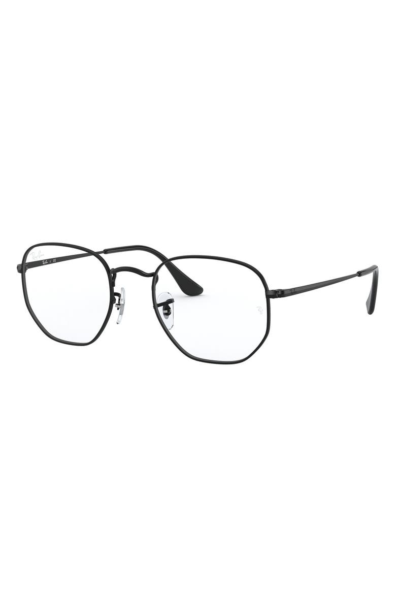 Ray-Ban 51mm Round Optical Glasses, Alternate, color,