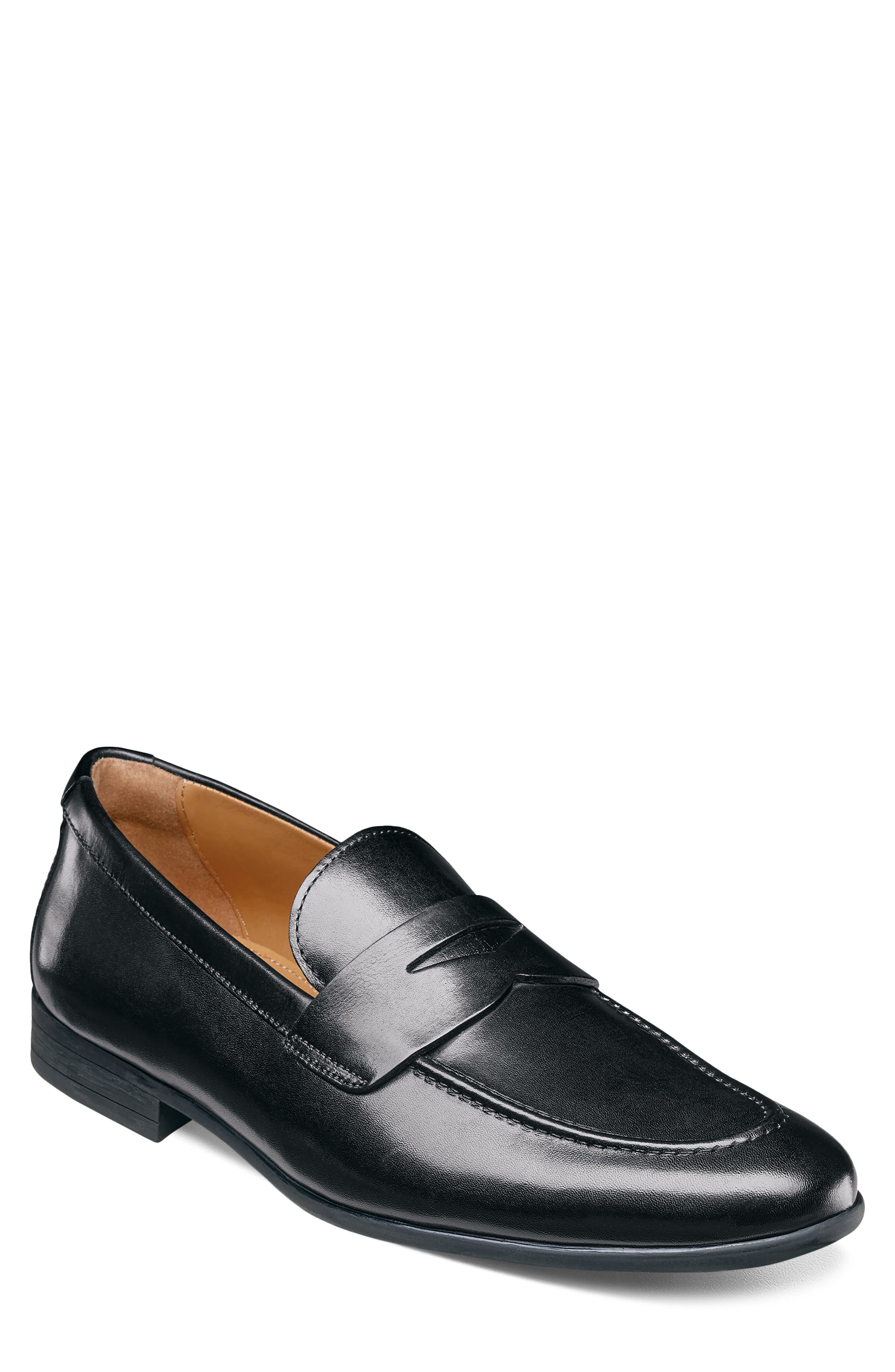 Florsheim Modena Moc Toe Penny Loafer, Main, color, Black