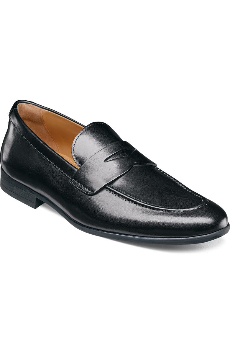 Florsheim Modena Moc Toe Penny Loafer, Main, color, Black