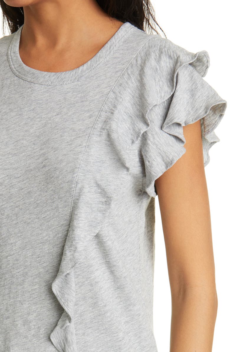 Veronica Beard Bea Ruffle T-Shirt, Alternate, color,