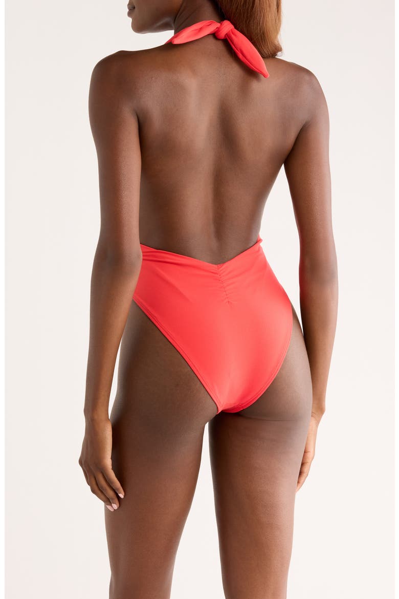 Cherry Tropez Halter One-Piece Swimsuit, Alternate, color, CHERRY